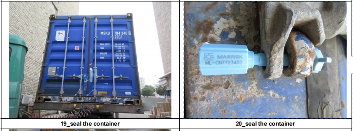 Loading Supervision-seal the container