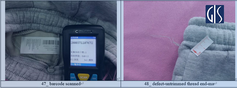 纺织服装验货-GIS鼎嘉质量服装验货报告现场测试检验图‘