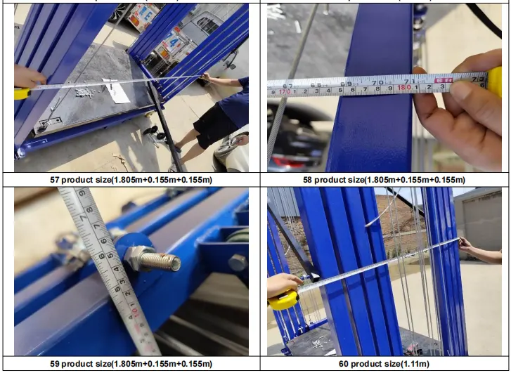 Dimension check heavy equipment inspection Electric scaffolding inspection