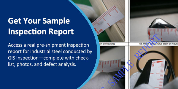 quality control inspection report sample