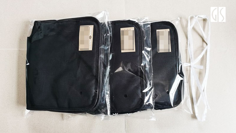 Backpack packaging inspection by GIS Inspection at a factory in China