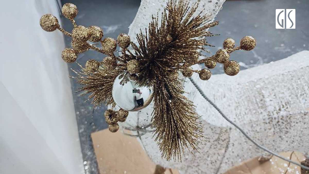 GIS inspector inspecting Christmas reindeer light in Yiwu, China