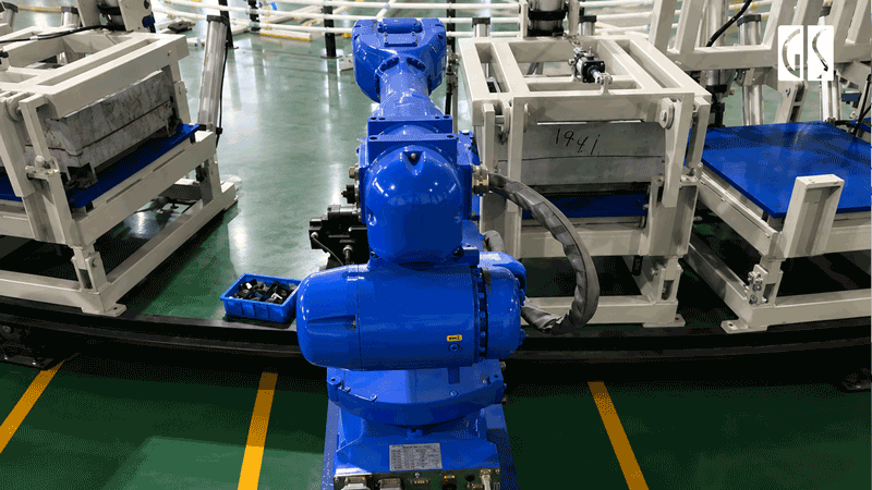 GIS Inspection inspector conducting pre-shipment inspection of a sponge foam production line in Hebei, China