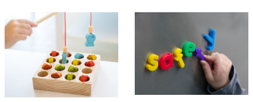 Toys containing magnets