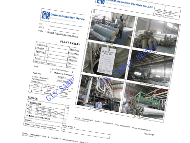 Factory inspection report sample for textile manufacturer