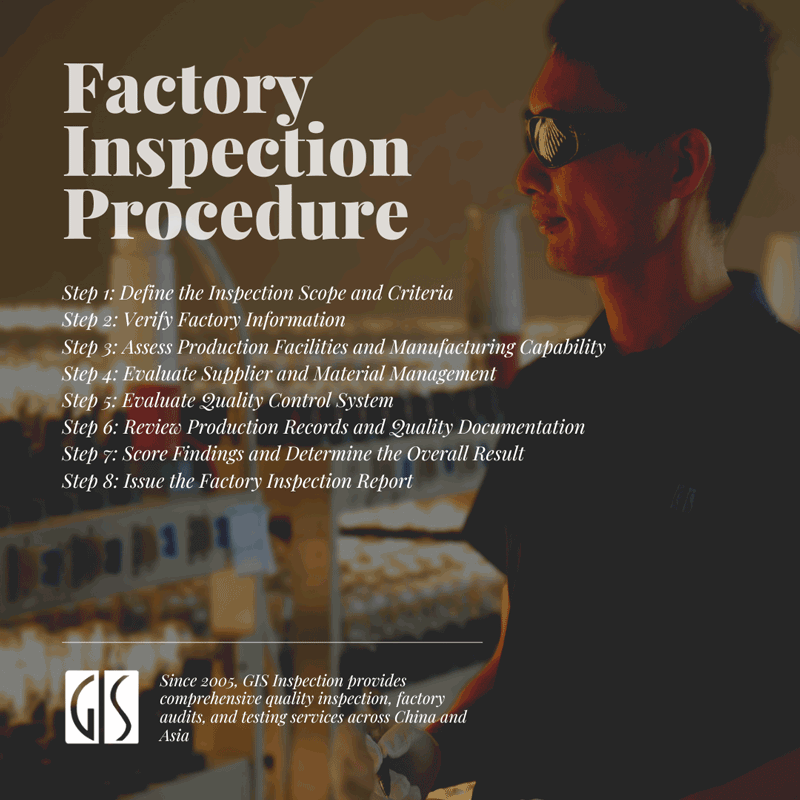 factory inspection procedure-General inspection services