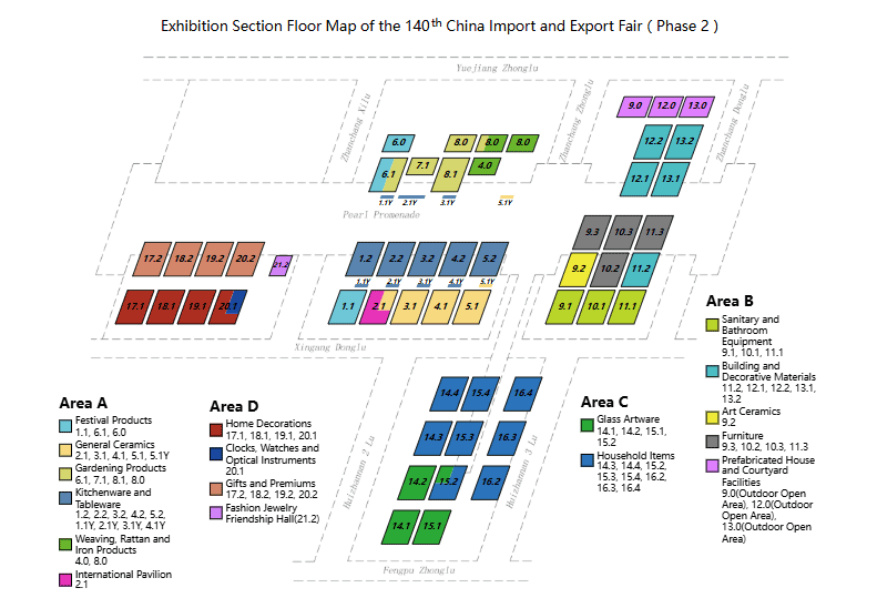 map of 140 china import and export fair phase 2