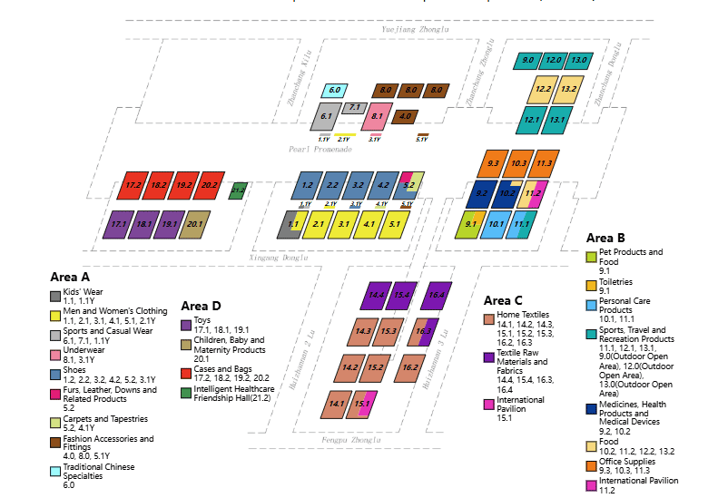 map of 140 china import and export fair phase 3
