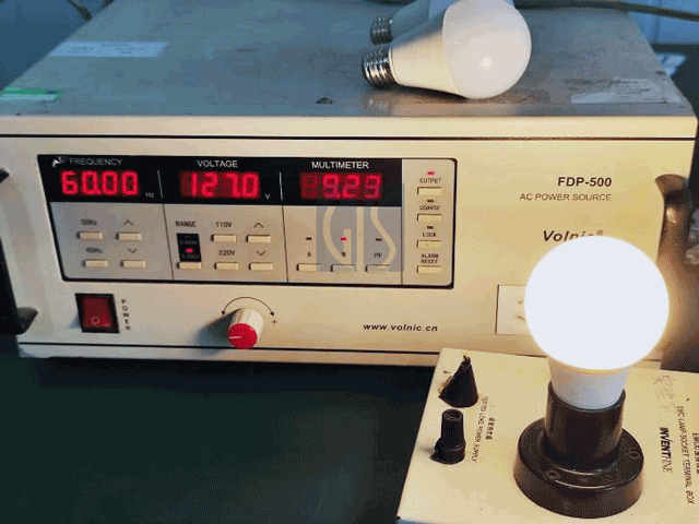 light bulb final inspection Voltage Range Test